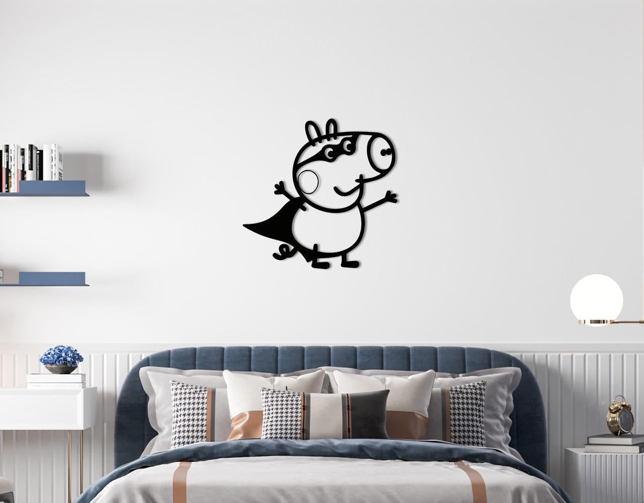 Декоративное панно на стену Upwood Decor Peppa Pig 50х50 см Black (1524906815)