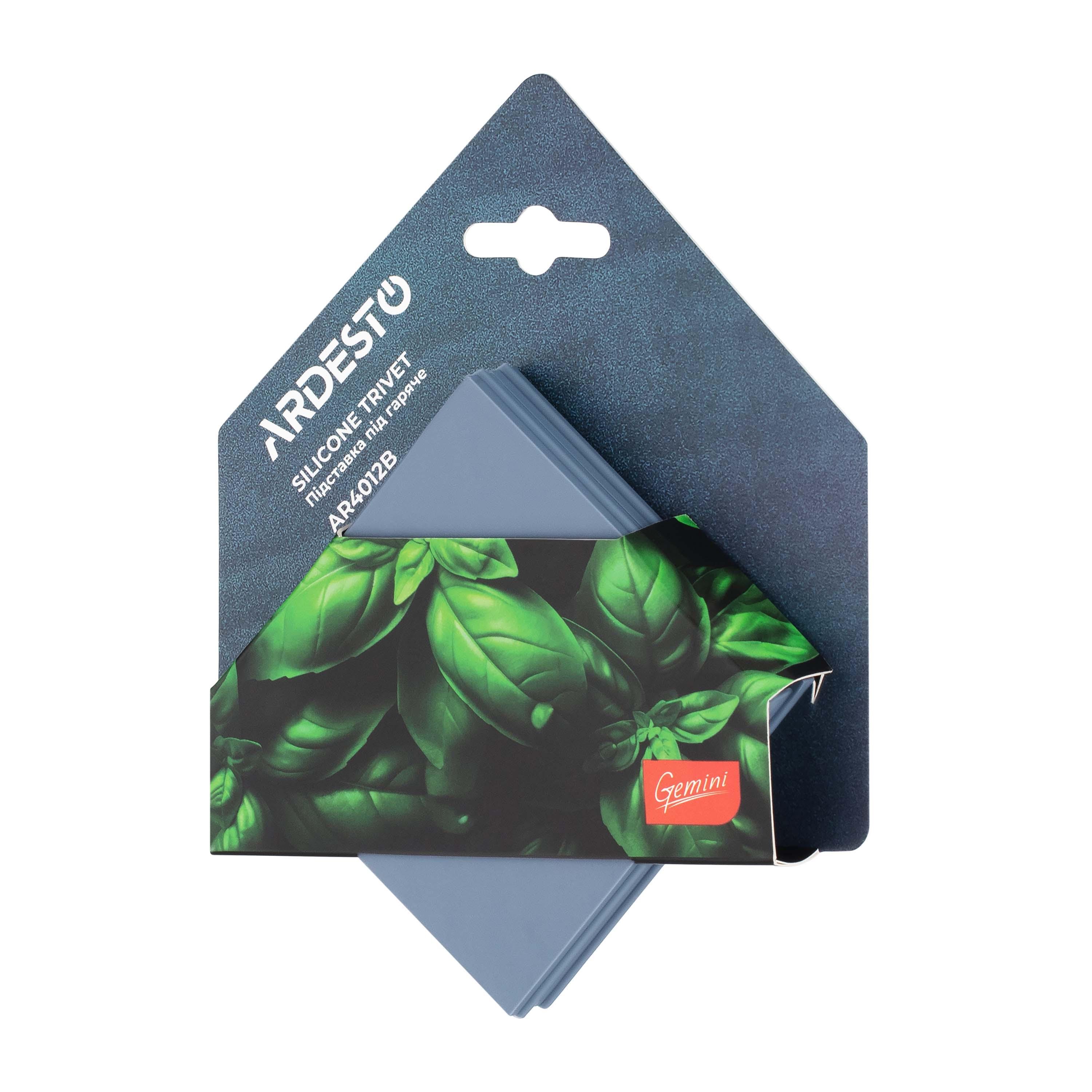 Подставка под горячее Ardesto Gemini 165x165x17 мм Серо-голубой (AR4012B) - фото 5 Подставка под горячее Ardesto Gemini 165x165x17 мм Серо-голубой (AR4012B) - фото 5