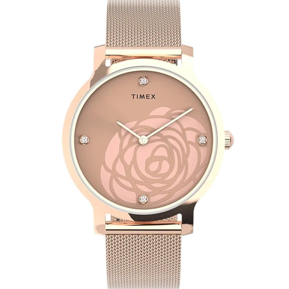Наручные часы женские Timex Transcend Floral кварцевые Pink (Tx2u98100)