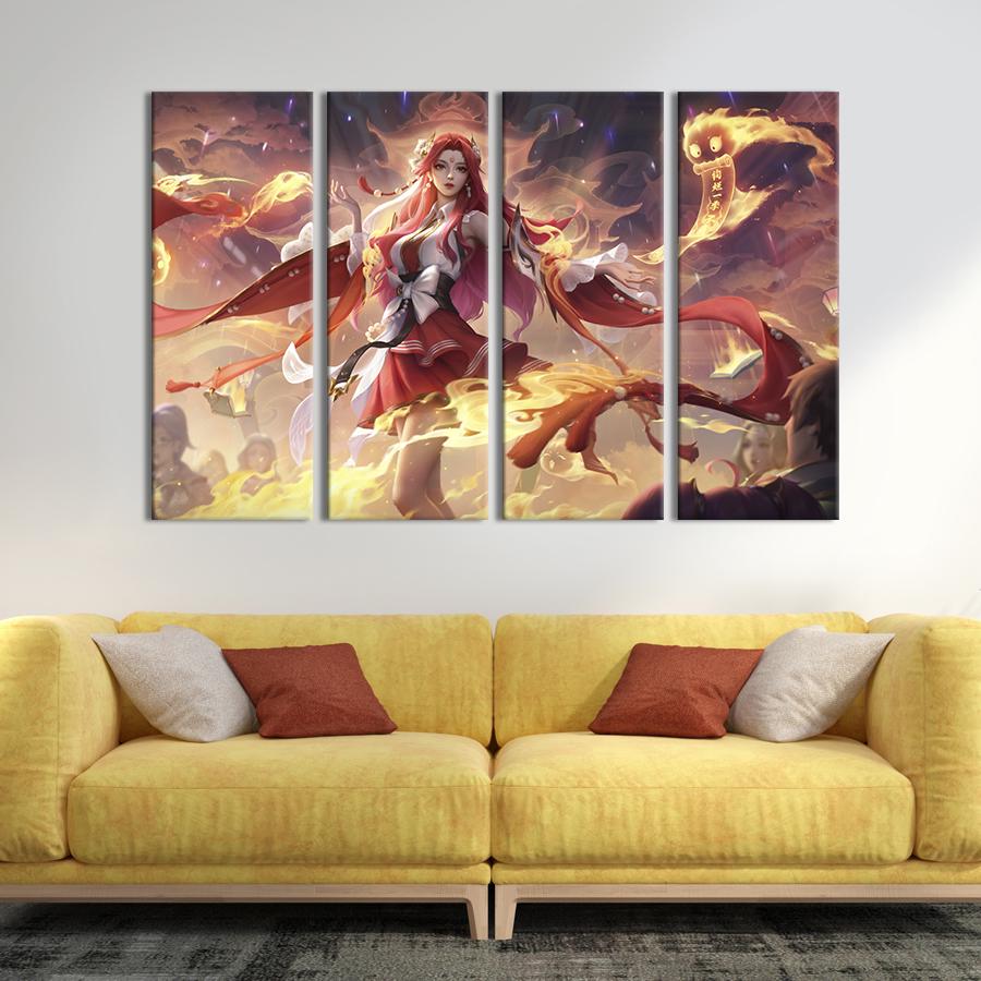 Картина на холсте Восхитительная аниме-девушка Диаочан 209x133 см (1491-41)