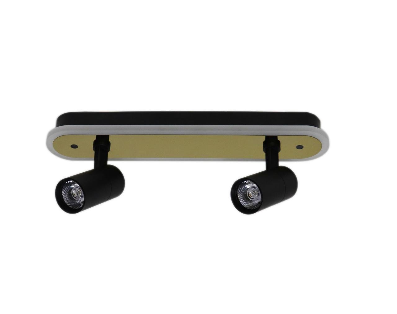 Споты светодиодные Sirius на два поворотных плафона с подсветкой 42W Черно-золотой (PRD-C 0371-2 42W) Споты светодиодные Sirius на два поворотных плафона с подсветкой 42W Черно-золотой (PRD-C 0371-2 42W)