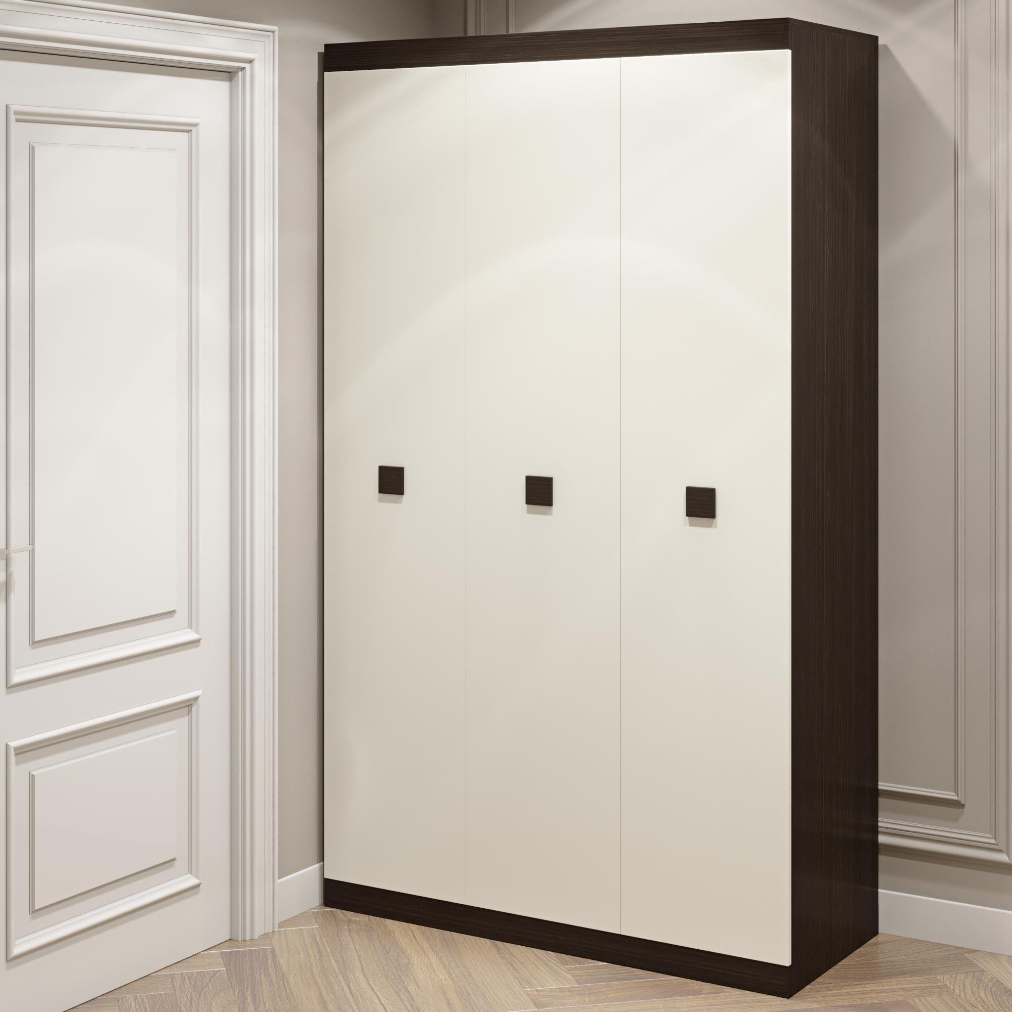 Шкаф трехдверный Эверест Соната-1200 Венге темный/Белый (DTM-2295)