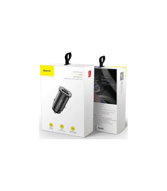 Зарядное устройство автомобильное Baseus Square metal A+C 30 W PPS Car Charger Black (06254) - фото 2 Зарядное устройство автомобильное Baseus Square metal A+C 30 W PPS Car Charger Black (06254) - фото 2