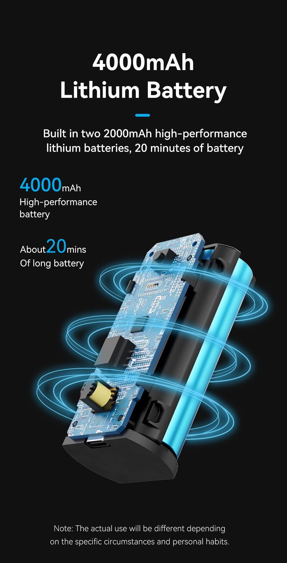 Автопилосос бездротовий Vention 70W 5000Pa Синій (KRAL0) - фото 6