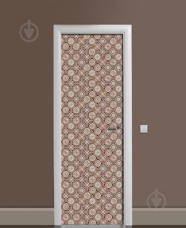 Наклейка на дверь Zatarga «Марокканская плита» 650х2000 мм виниловая 3Д наклейка декор самоклеящаяся