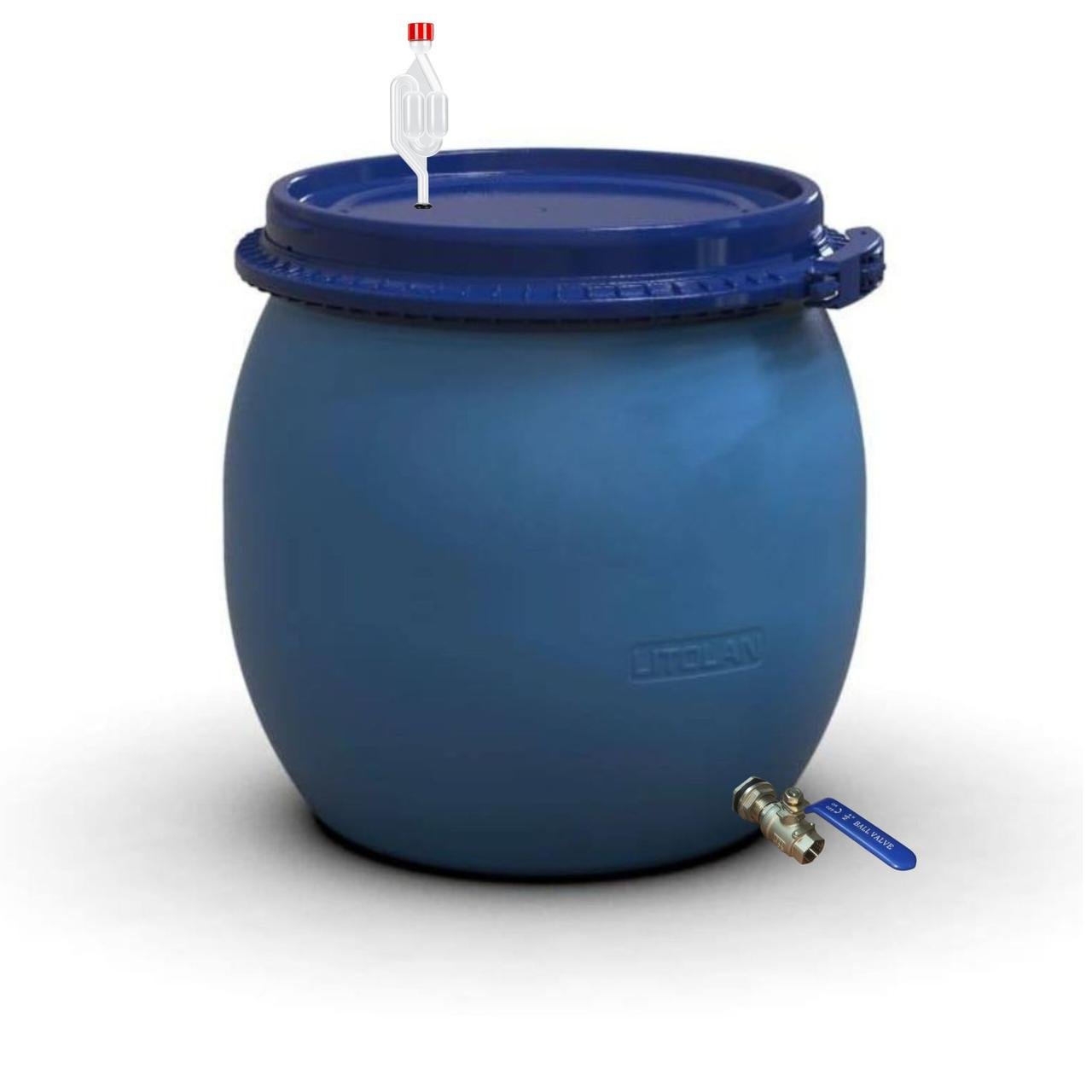 Бочка для брожения Litolan с винным клапаном S-образный и краном 1/2" из нержавеющей стали AISI 304 80 л (29683) - фото 1 Бочка для брожения Litolan с винным клапаном S-образный и краном 1/2" из нержавеющей стали AISI 304 80 л (29683) - фото 1