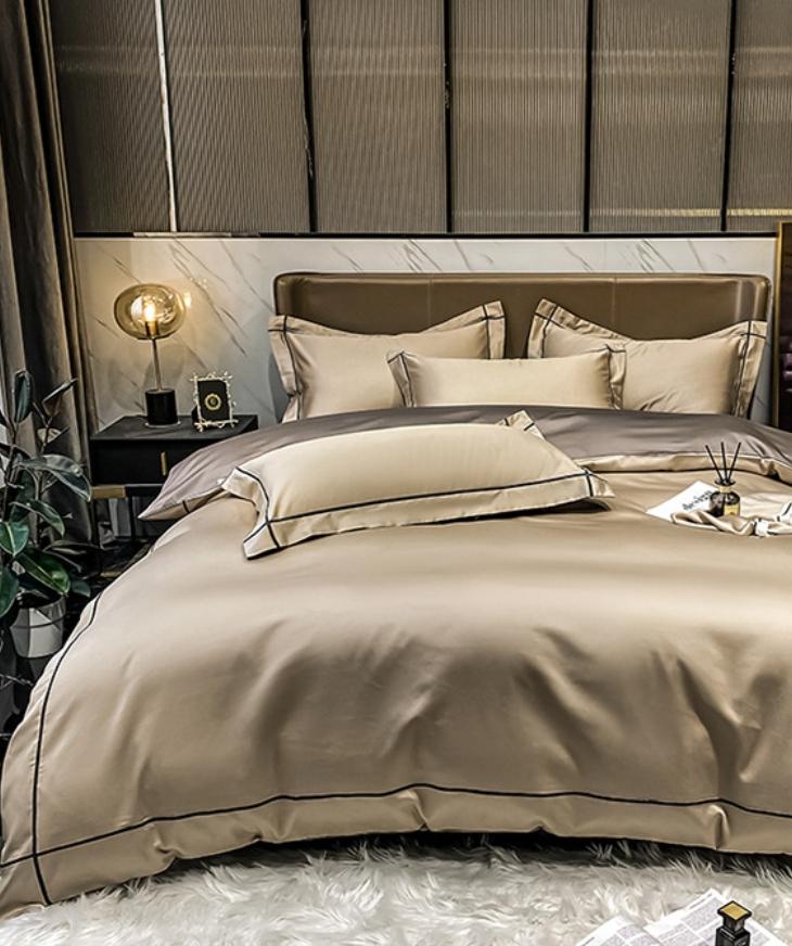 Комплект постільної білизни Charmeuse Home Simple євро 200х230 см/50х70 см (0016)