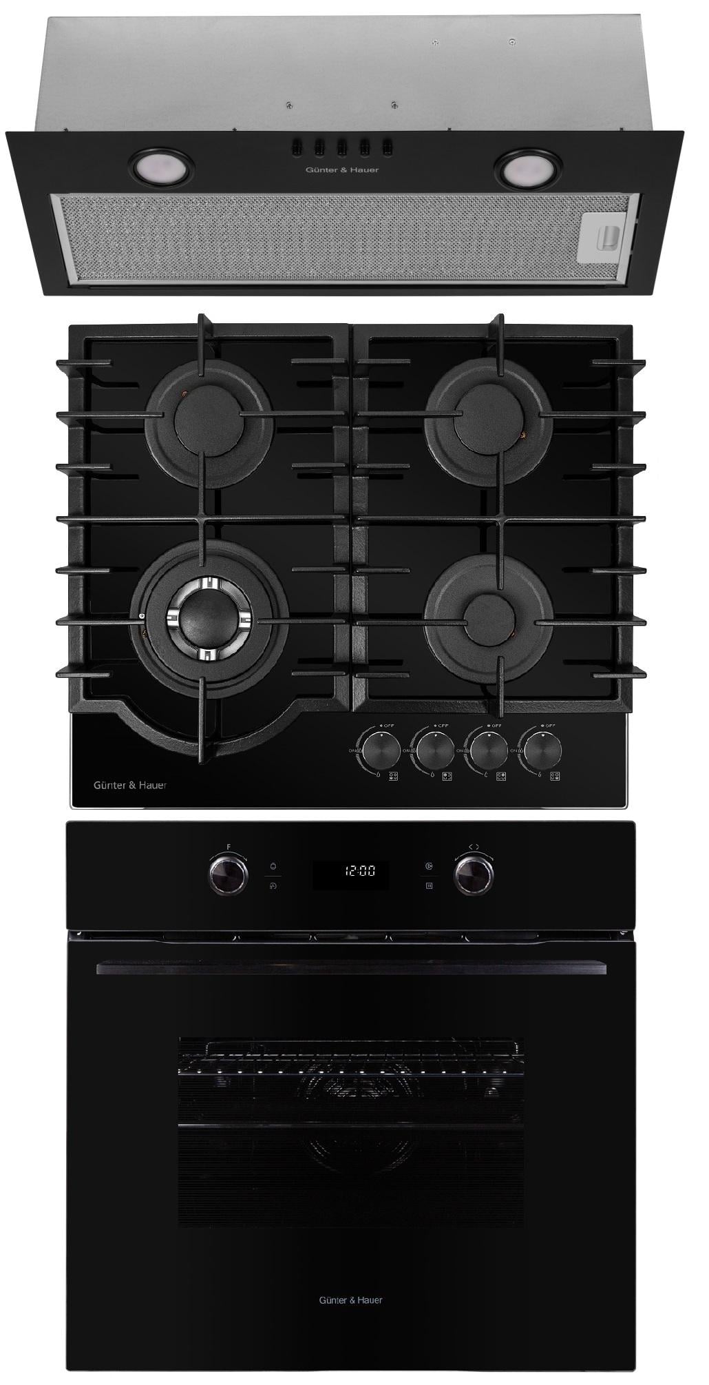 Духовой шкаф Gunter&HauerEOM 867 WD и варочная поверхность газовая GL 644/вытяжка ATALA 60 BL (33305458)
