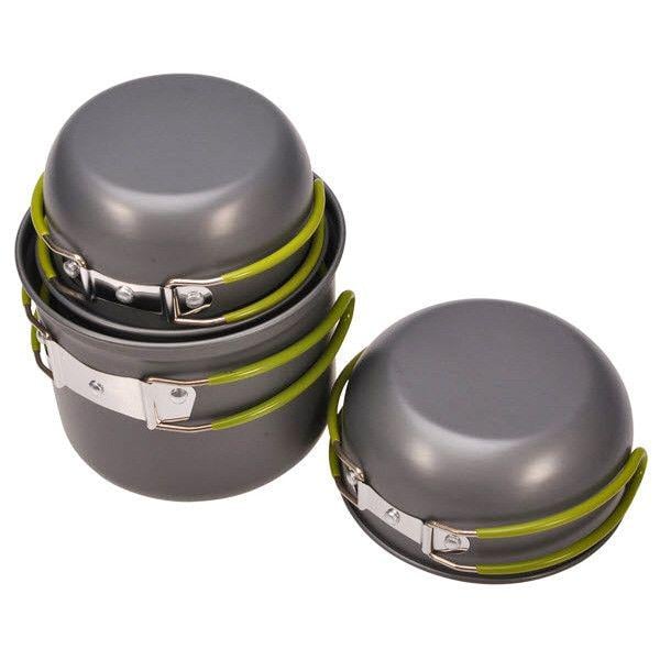 Набір посуду DS-201 складаний з анодованого алюмінію для подорожей (MA-76) - фото 2 Набір посуду DS-201 складаний з анодованого алюмінію для подорожей (MA-76) - фото 2