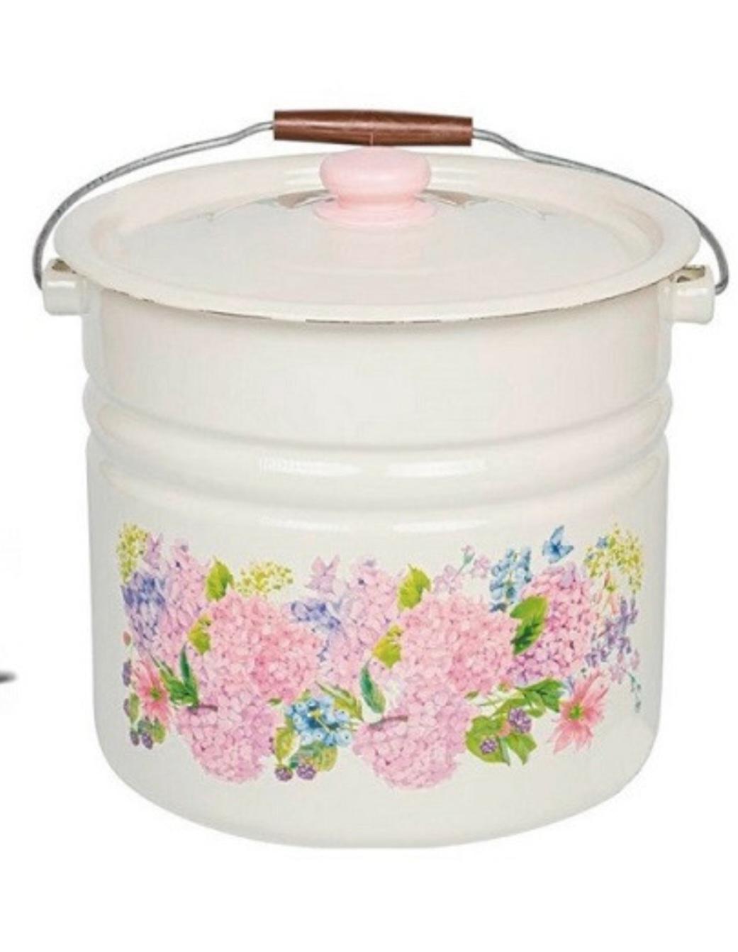 Каструля кухонна емальована з кришкою Idilia Мікс 12 л (1557)