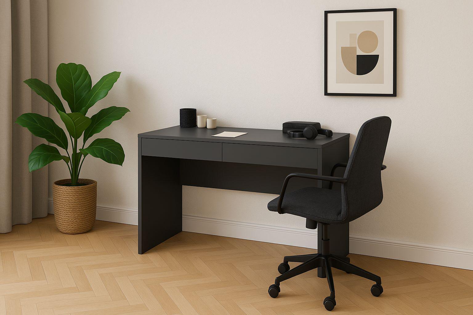 Стіл письмовий комп'ютерний Intarsio YOUNG 100х50 см Антрацит (YOUNG_А) - фото 2 Стіл письмовий комп'ютерний Intarsio YOUNG 100х50 см Антрацит (YOUNG_А) - фото 2