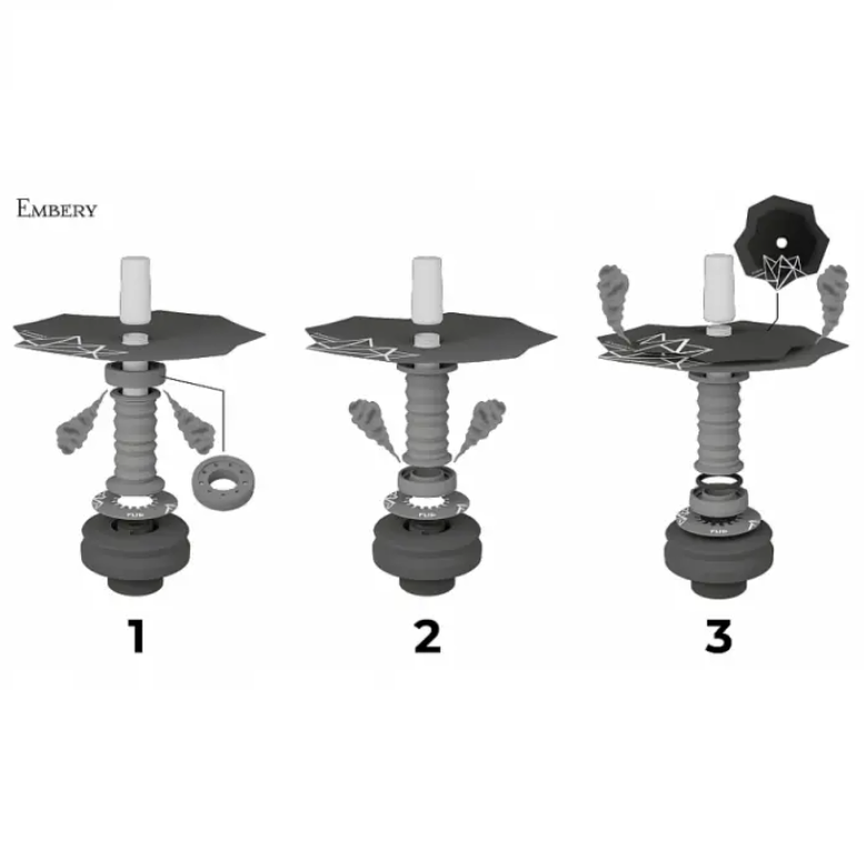 Кальян Embery Mini Mono Flip Tiger Оранжевый - фото 2