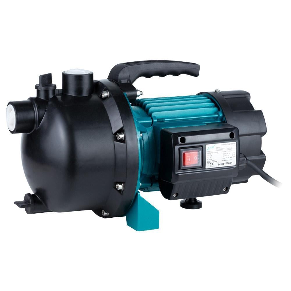 Поверхностный насос центробежный самовсасывающий Aquatica&leo EKJ-1202P 1,2 кВт/48 м/80 л/мин пластик (775309)