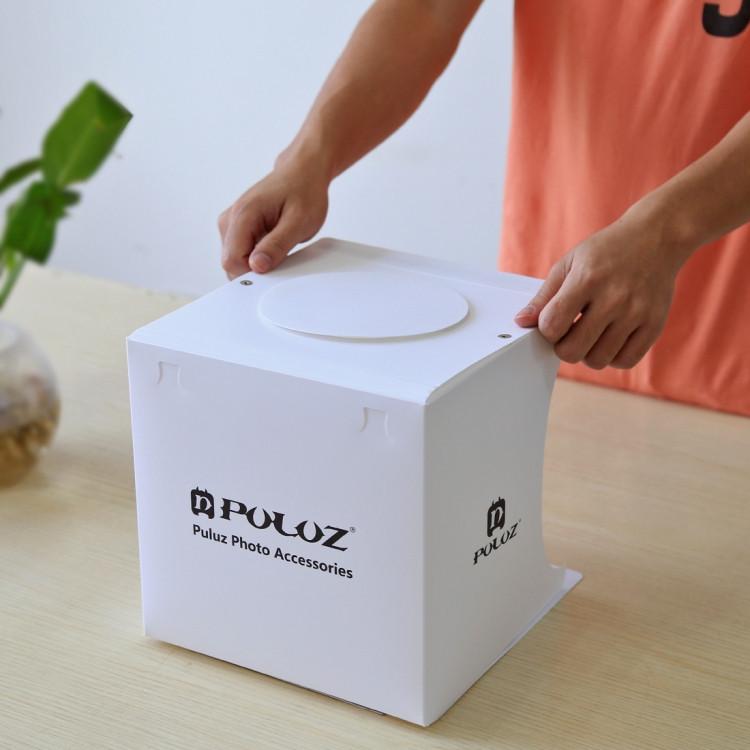 Фотобокс Puluz PU5022 с LED подсветкой для предметной макросъемки 24х23х22 см (SUN0116) - фото 6 Фотобокс Puluz PU5022 с LED подсветкой для предметной макросъемки 24х23х22 см (SUN0116) - фото 6