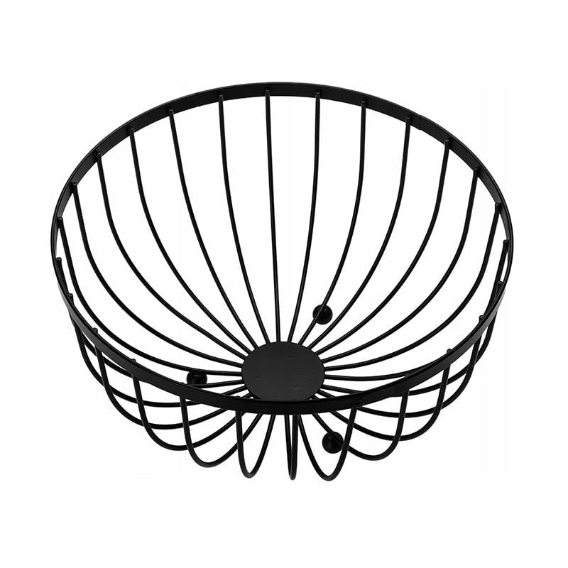 Корзина для фруктов/хлеба лофт металлическая 24,5 см Черный (30KBD)
