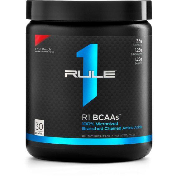 Амінокислота BCAA для спорту Rule One Proteins R1 BCAAs 222 г 30 порцій Fruit Punch