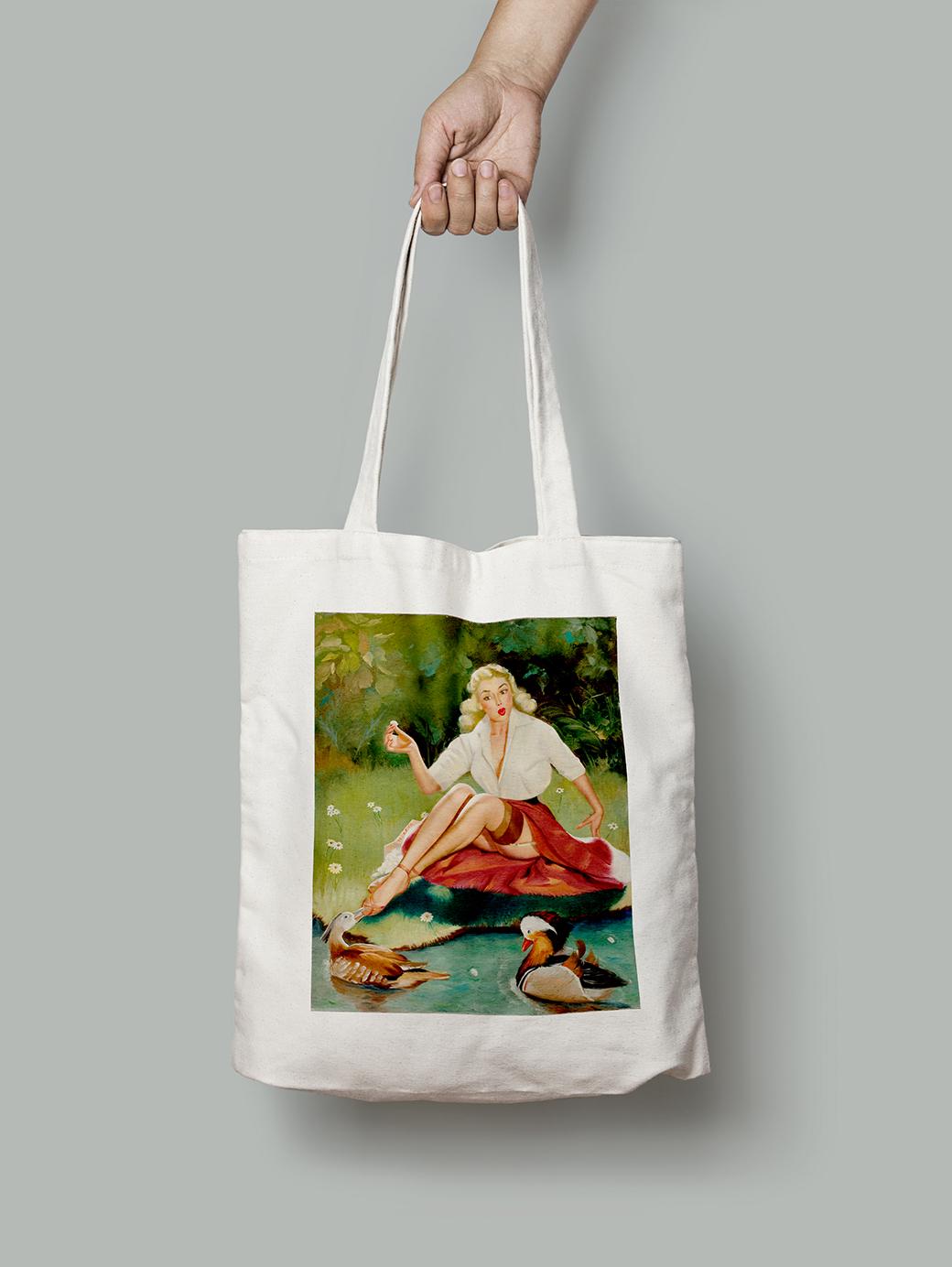 Эко-сумка Кокетка в чулочках Питера Дарро шопер (pin_up010217_Bag)