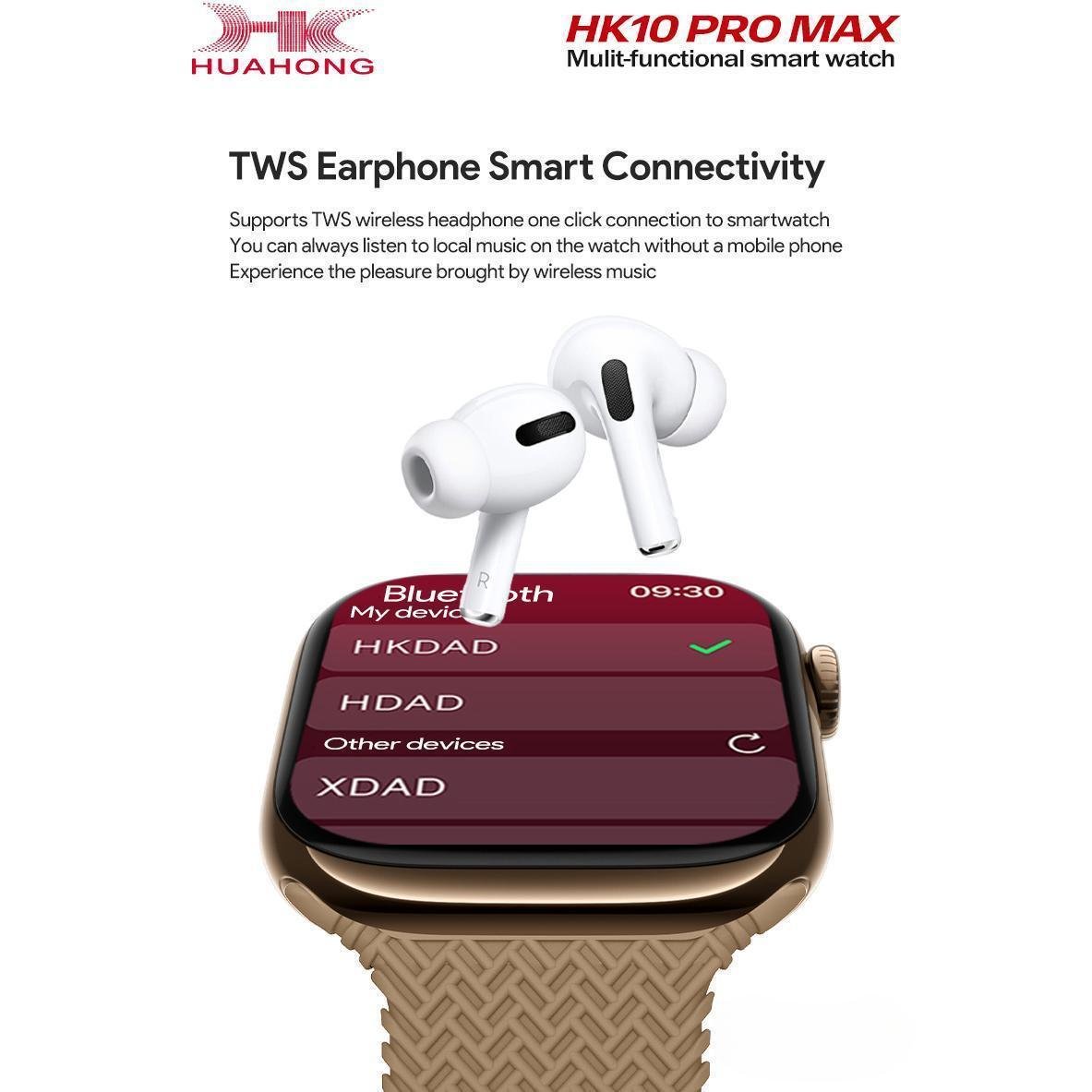 Смарт-часы HK10 Pro Max AMOLED Bluetooth Золотой (30644198) - фото 5