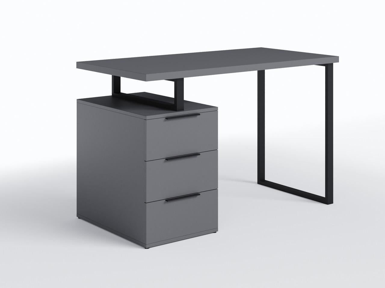 Стол компьютерный в стиле лофт на 3 ящика Антрацит (MX-0003)