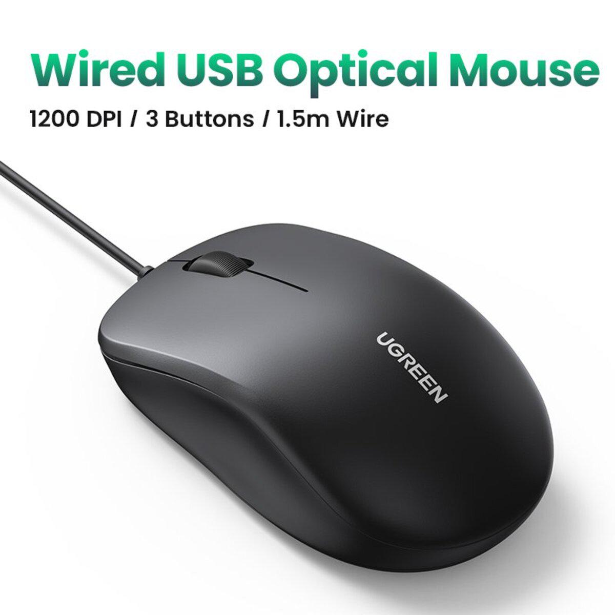 Мышь UGREEN Wired Mouse 1,5 м (UGR-90789) - фото 3 Мышь UGREEN Wired Mouse 1,5 м (UGR-90789) - фото 3