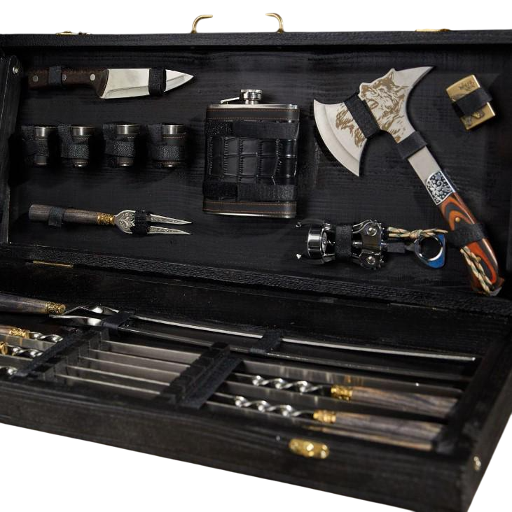 Набор шампуров Premium-Lux 10-1 в кейсе (19133996)