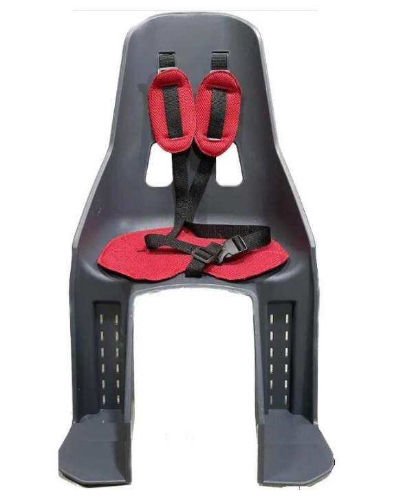 Детское велокресло КОЛЕСО крепление на багажник литое Серый (50000723) - фото 2