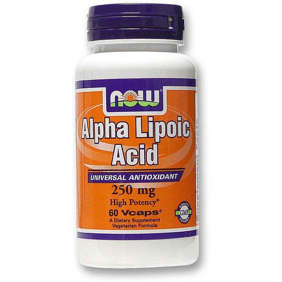 Альфа-ліпоєва кислота NOW Foods Alpha Lipoic Acid 250 мг 60 Veg Caps