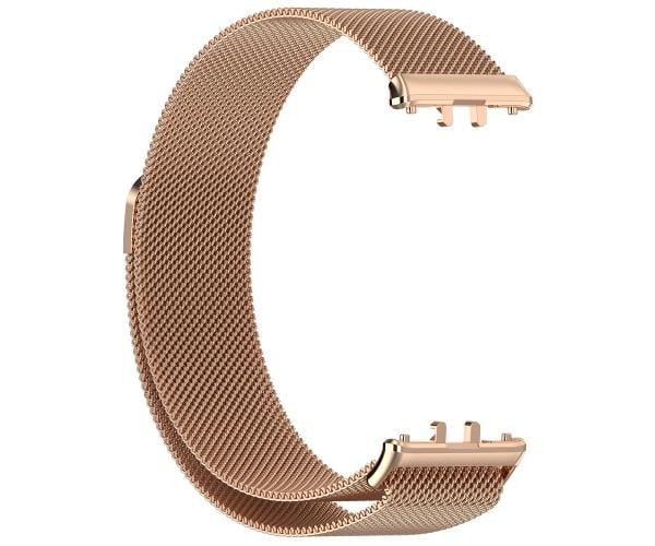 Ремешок металлический Milanese Magnetic для смарт-часов Samsung Galaxy Fit3 Розовый