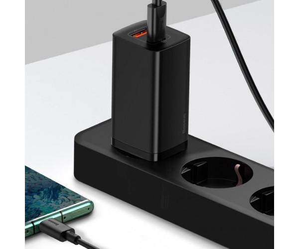 Устройство сетевое зарядное BASEUS GaN Lite CCGAN2L-B01 USB QC3.0 Type-C 65W 5A Black - фото 8