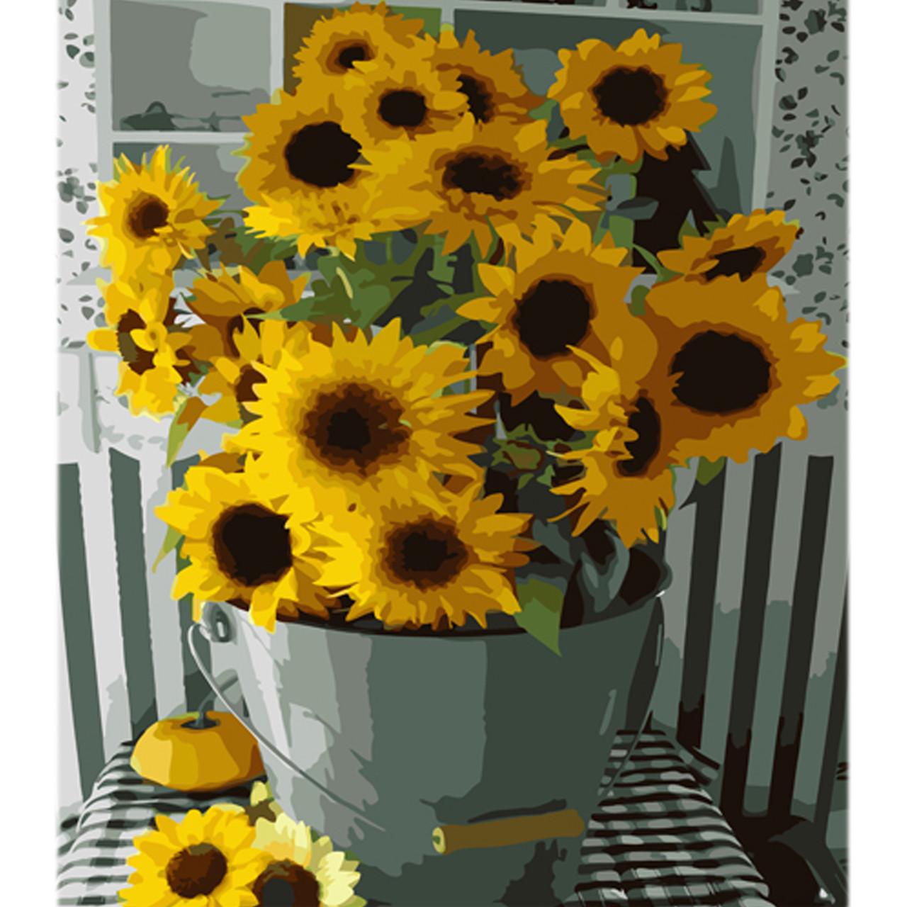 Картина за номерами Strateg Світло і тепло літа на кольоровому фоні 40х50 см (MZ048)