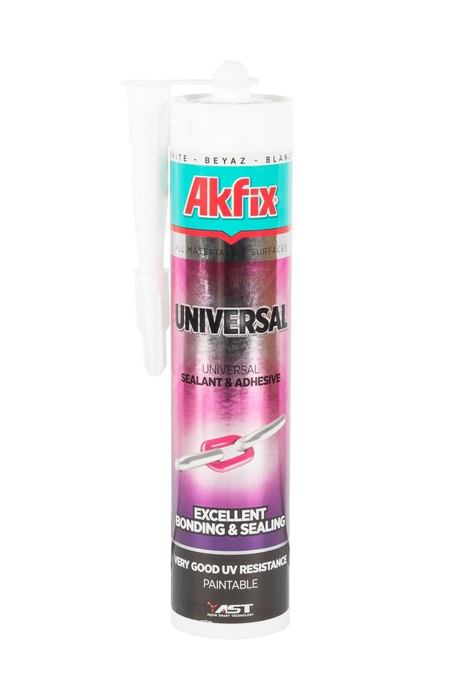 Клей-герметик Akfix GM MS Polimer All Bond Universal 290 мл Білий (AMS22)