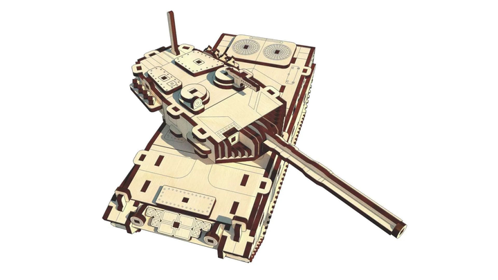 Конструктор дерев'яний PAZLY Танк Танк Леопард 3D пазли 196 дет. (100-98-UPZ-009)