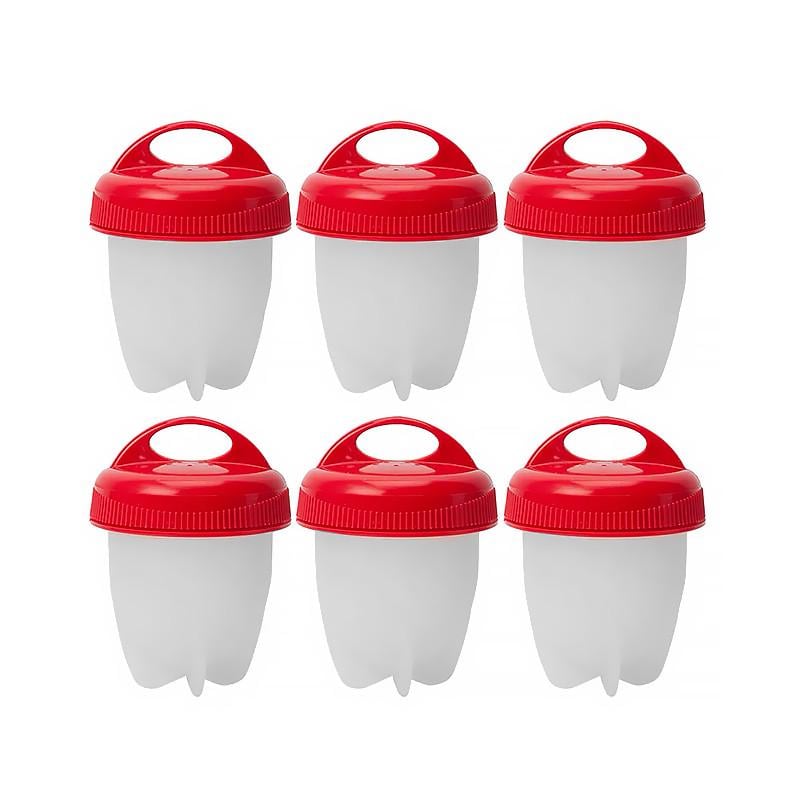 Формы для варки яиц Lesko Silicone Egg Boil Red - фото 1