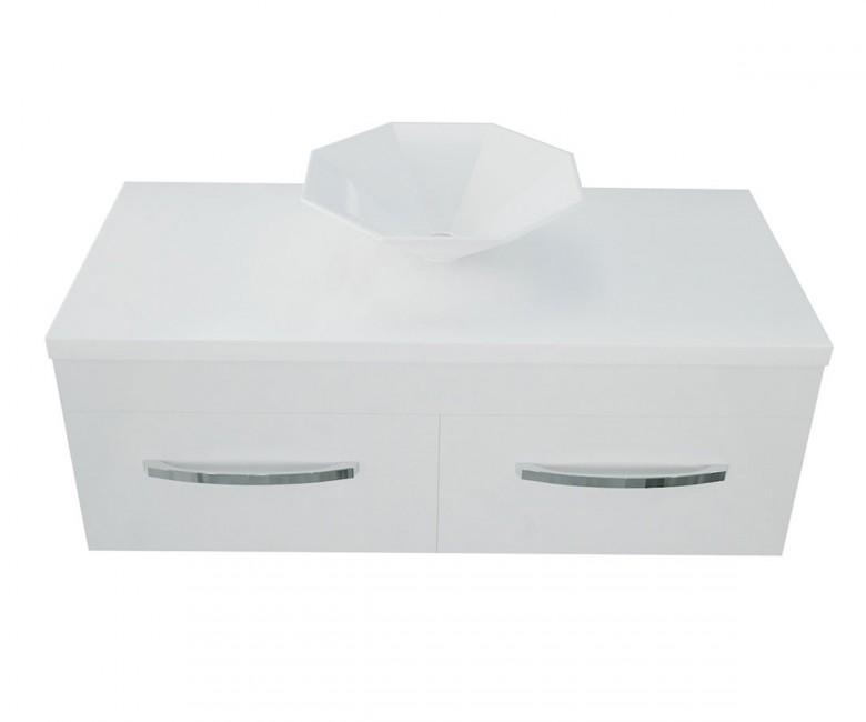 Тумба подвесная Snail Венера с умывальником Сириус 1200KM113 Белый (22065)