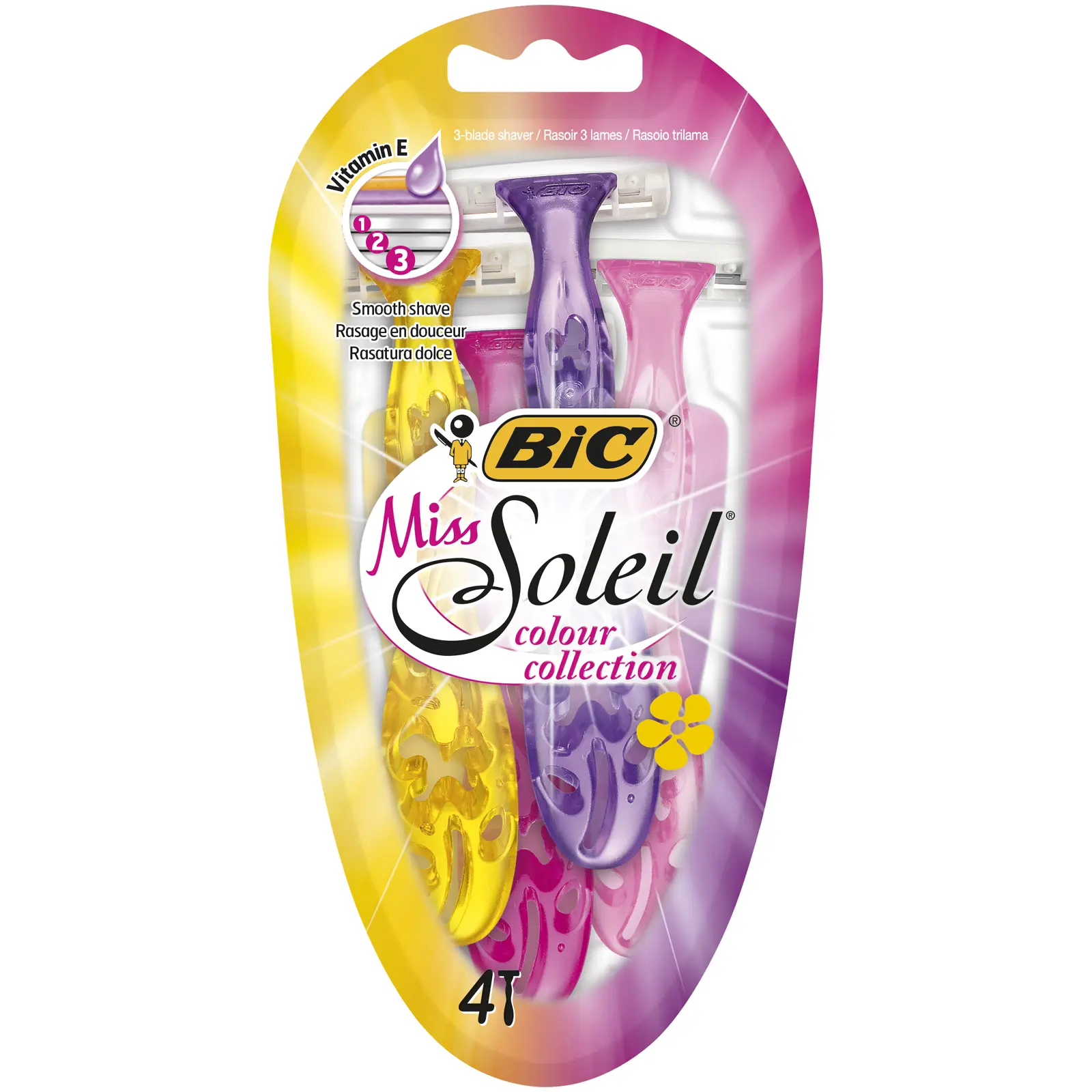 Станки бритвенные BIC Miss Soleil color collection 4 шт. (5450) - фото 1