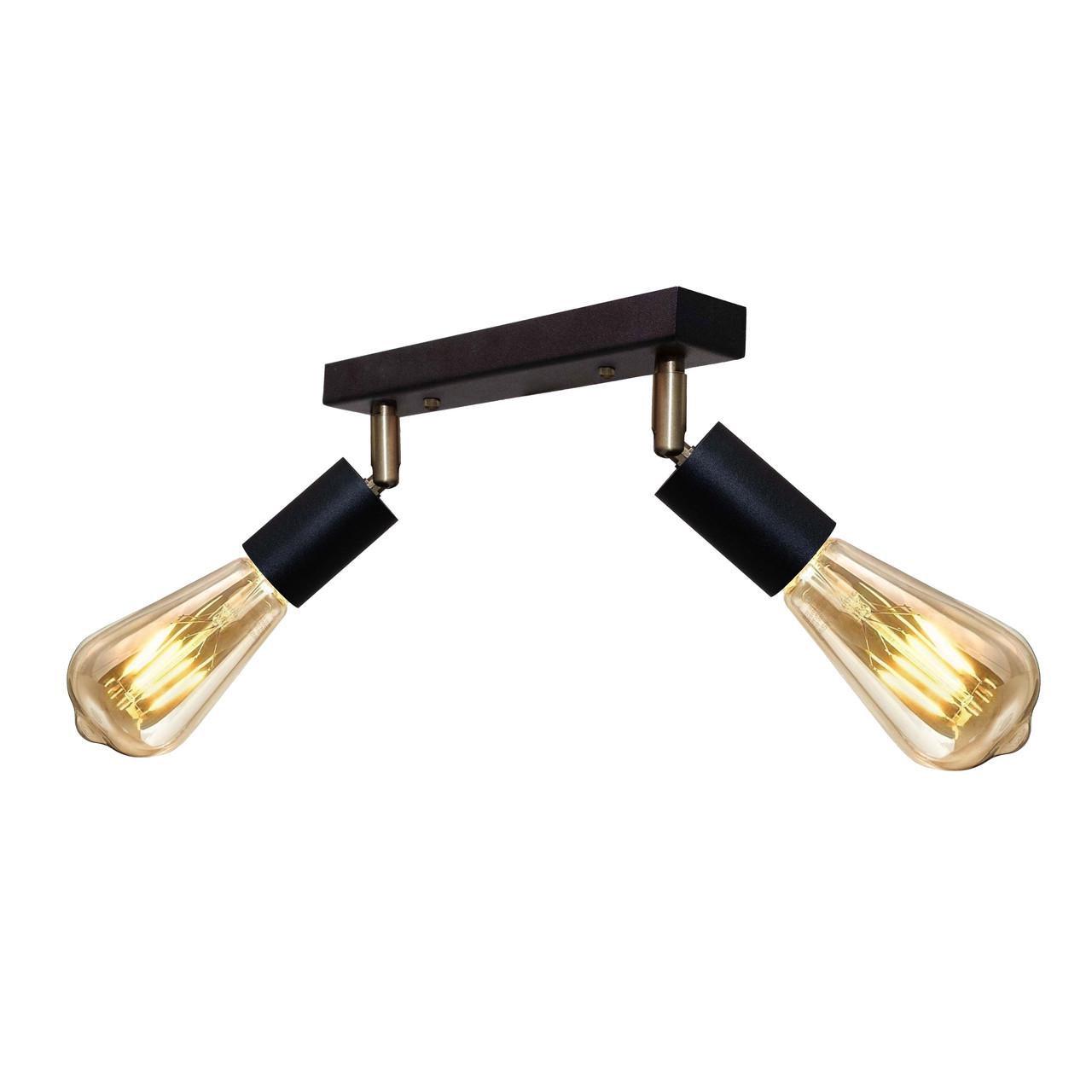 Светильник спот MSK ELECTRIC Asket с поворотным механизмом под две лампы Е27 Черный (NL 1222-2) - фото 5 Светильник спот MSK ELECTRIC Asket с поворотным механизмом под две лампы Е27 Черный (NL 1222-2) - фото 5