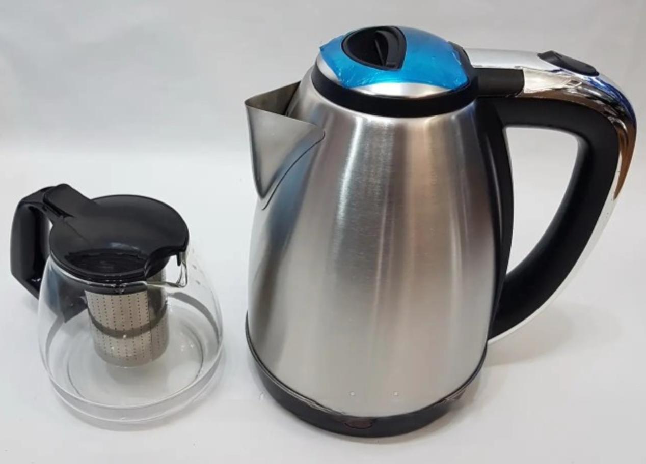 Електрочайник із заварником на підставці Rainberg RB-2504 2000W 2 л (22642750) - фото 4 Електрочайник із заварником на підставці Rainberg RB-2504 2000W 2 л (22642750) - фото 4