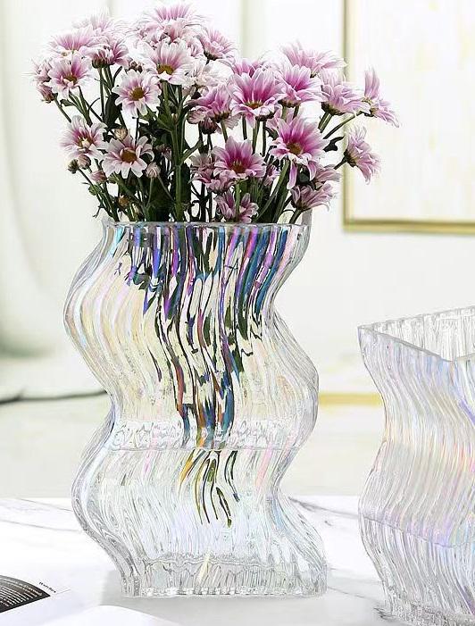 Ваза для цветов 14193 9х14,5х26,5 см Перламутровый (4704997)