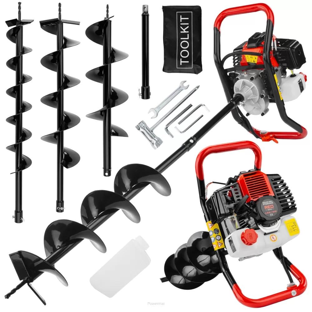 Мотобур Red Technic RTSWG0106 2596853894 6 л.с. 52 см3 бензиновый 2-тактный