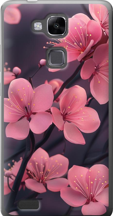 Чехол на Huawei Ascend Mate 7 Пурпурная сакура (6075u-140-42517)