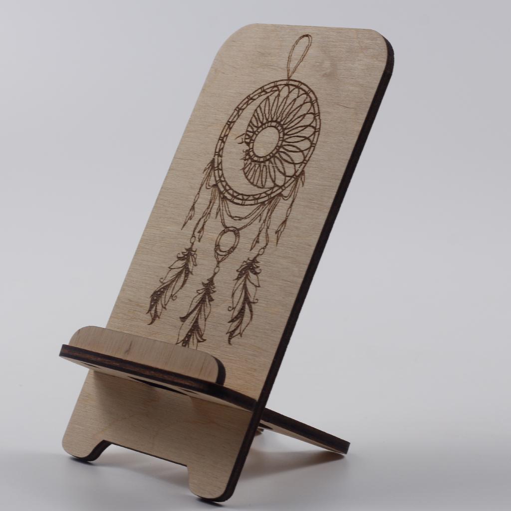 Підставка-тримач для телефону з дерева 50 (03020053) - фото 3 Підставка-тримач для телефону з дерева 50 (03020053) - фото 3