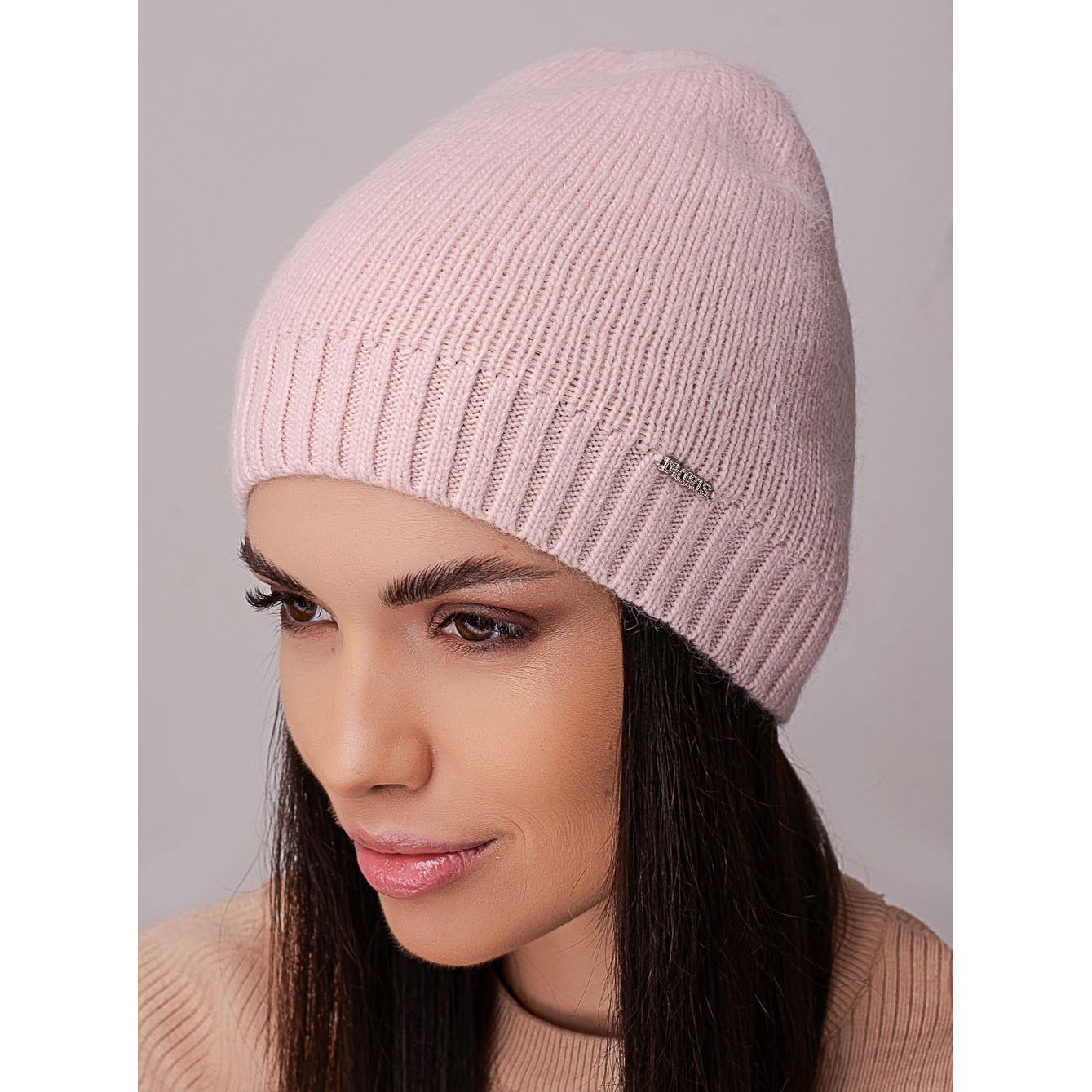 Шапка жіноча Leks ІНТРИГА кашемірова з додаванням ангори без відвороту одинарна one size Світло-пудровий (215385) - фото 1 Шапка жіноча Leks ІНТРИГА кашемірова з додаванням ангори без відвороту одинарна one size Світло-пудровий (215385) - фото 1