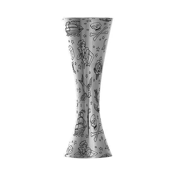 Джигер барный BarTrigger Tattoo аэрослим литой без деления 30/60 мл Серебряный (jm0134)