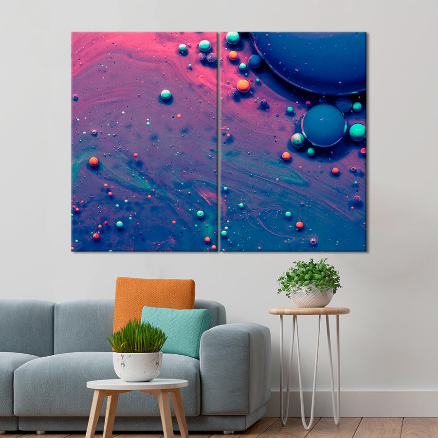 Картина Абстракция Цветные круги 165x122 см (A880-2)