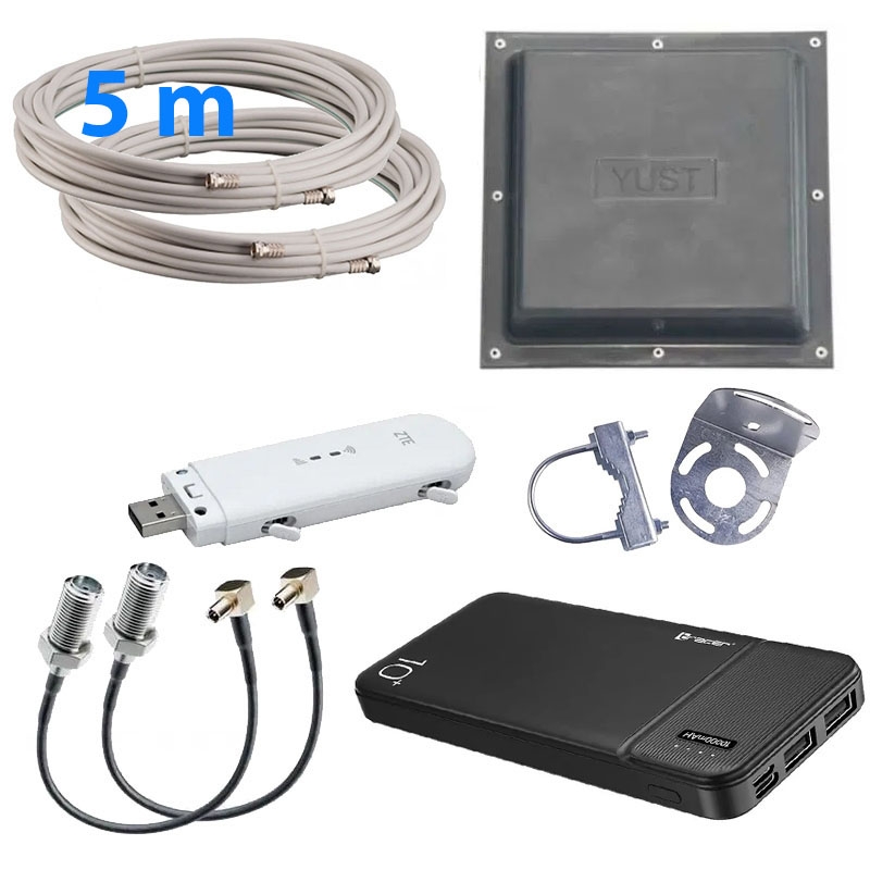 Комплект 3G/4G інтернет ZTE MF79U антена mimo/кабель 5 м/перехідники/павербанк 10000 mAh White (tf4373) - фото 3 Комплект 3G/4G інтернет ZTE MF79U антена mimo/кабель 5 м/перехідники/павербанк 10000 mAh White (tf4373) - фото 3