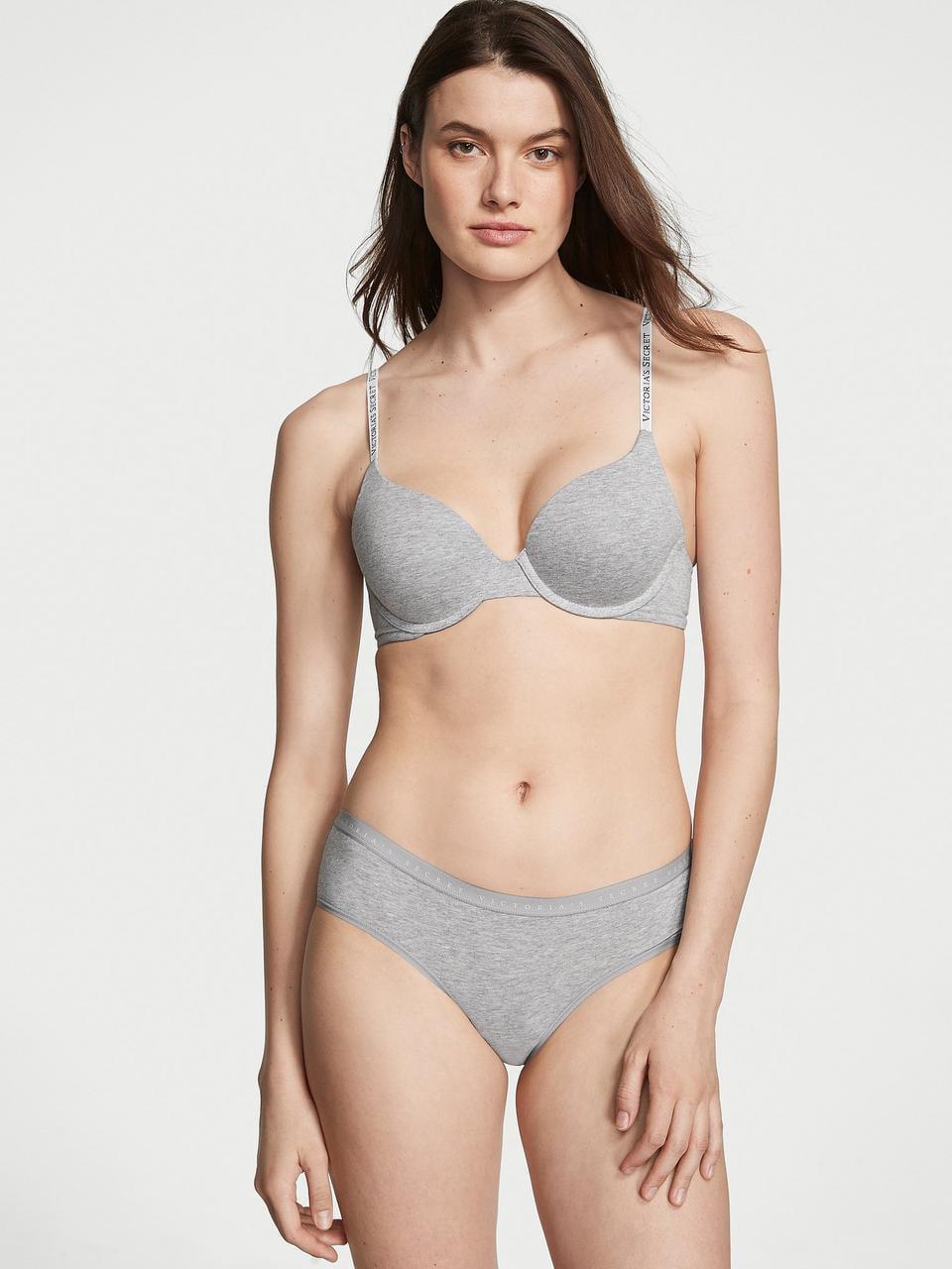 Трусики женские Victoria's Secret Stretch Cotton Hiphugger M Серый (2288601782)