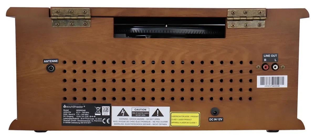 Програвач вінілових платівок Soundmaster NR565DAB Nostalgia Stereo DAB+/FM касети - фото 3