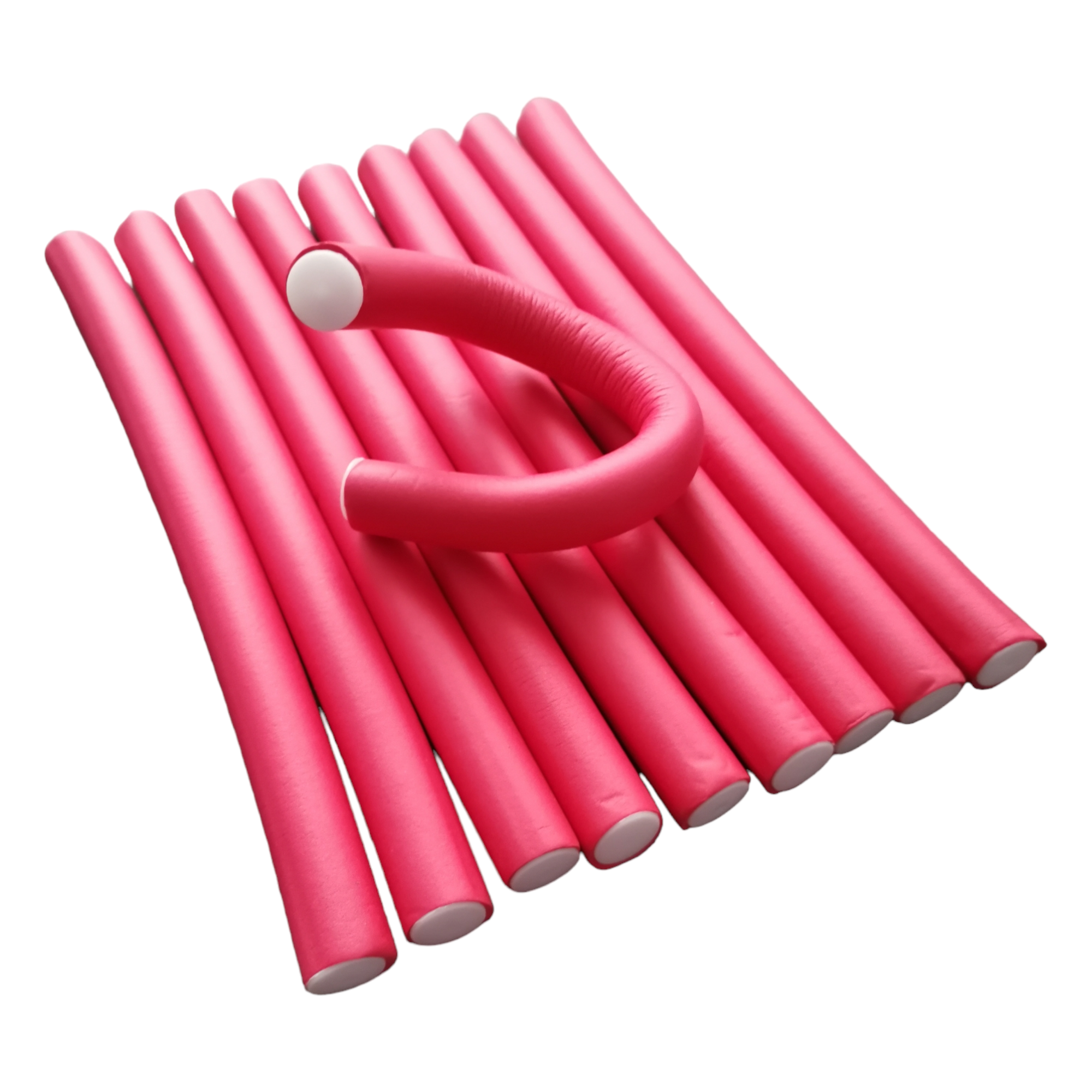 Бігуді-бумеранги з пінорезини 18 мм/ 10 шт. Рожевий