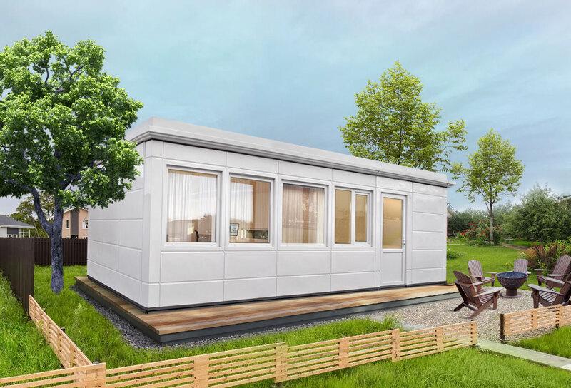 Модульний будинок ЄВРО КАБІНА 397х757 см Білий (13296326) Модульний будинок ЄВРО КАБІНА 397х757 см Білий (13296326)