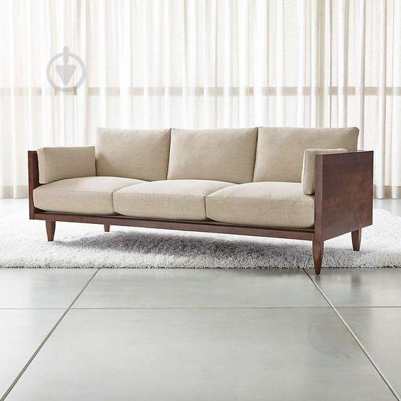 Диван мягкий деревянный JecksonLoft Мона 240 см Молочный 0234 Диван мягкий деревянный JecksonLoft Мона 240 см Молочный 0234